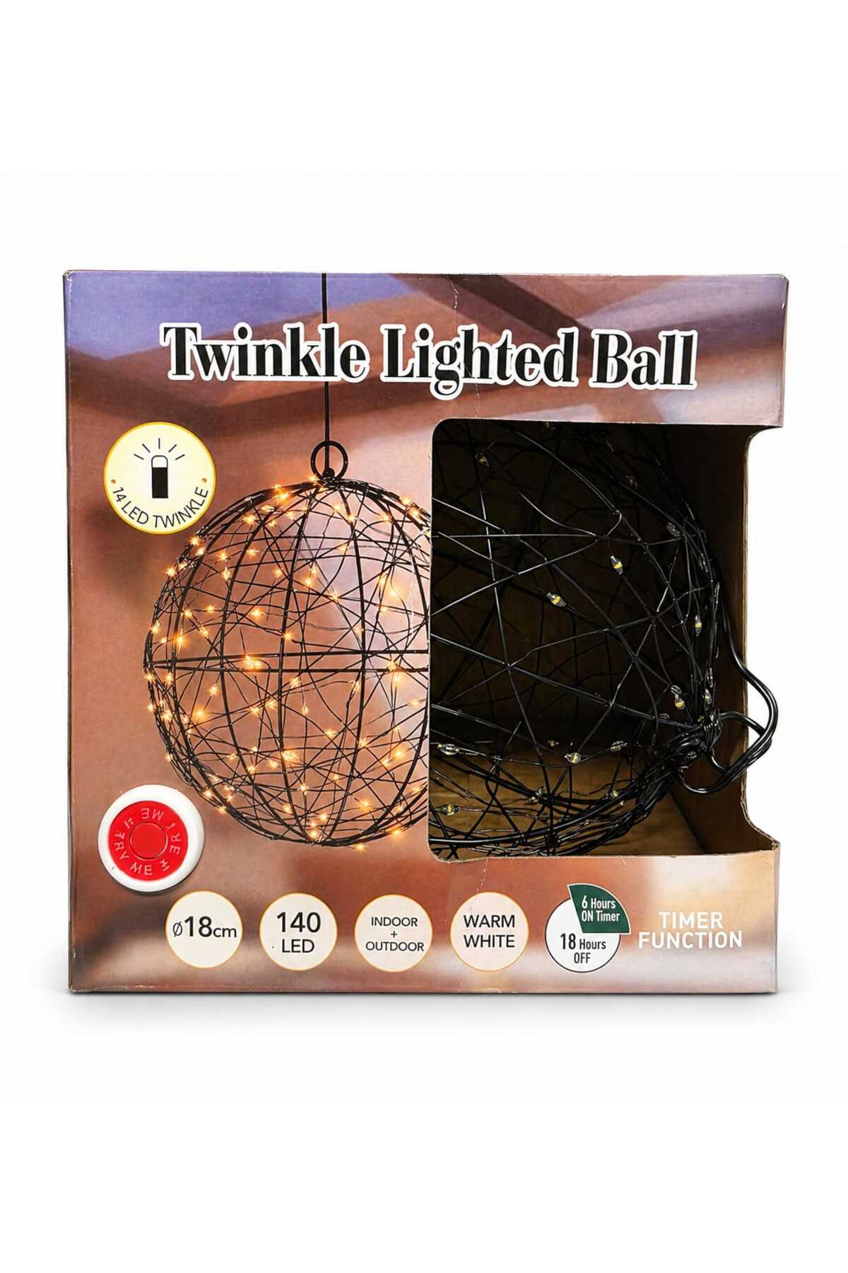 Adaugă o Atmosferă Caldă și Elegantă Casei Tale cu Această Minge Decorativă Luminoasă Twinkle!