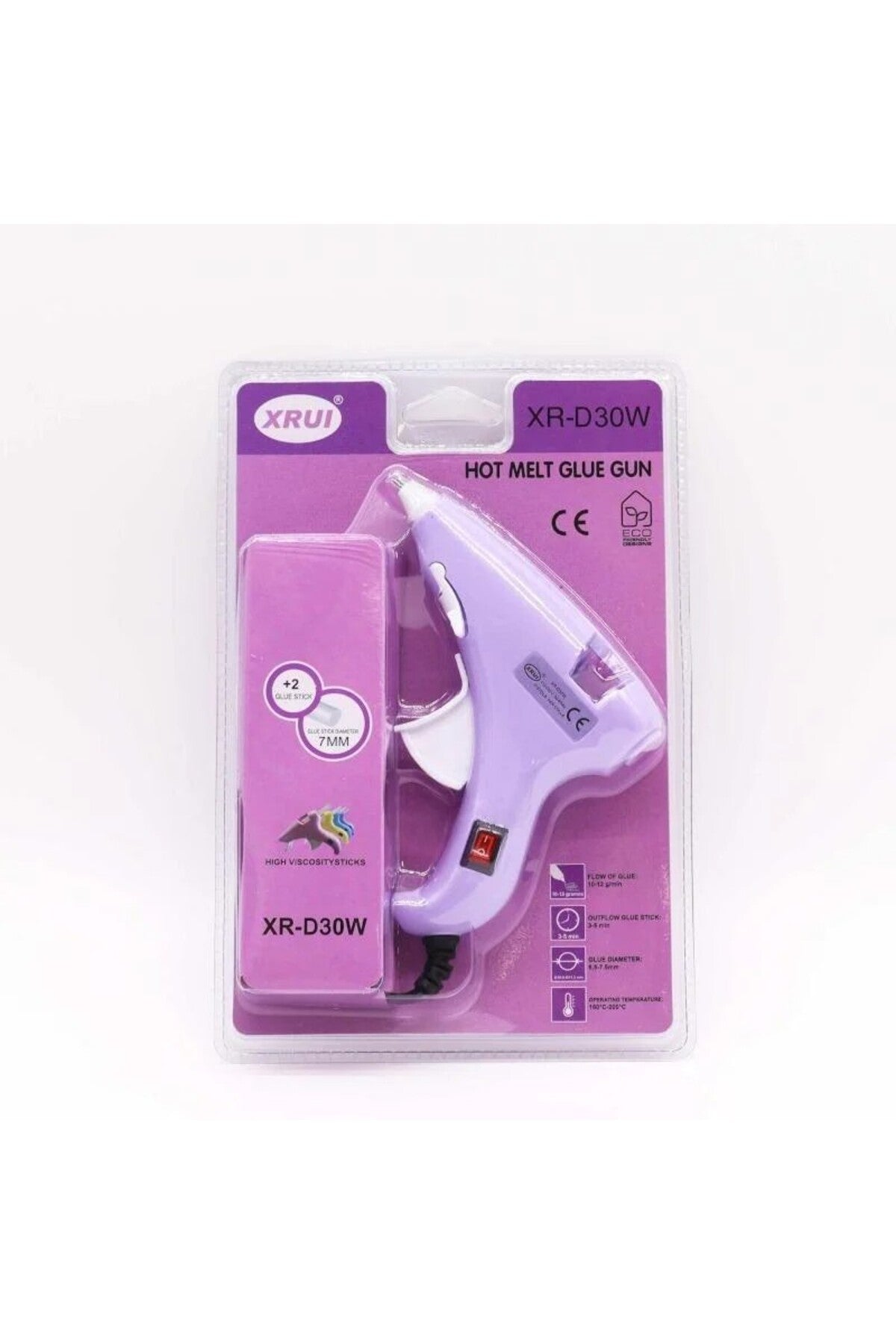 Set pistol de lipit la cald 30W, roz, cu batoane de silicon