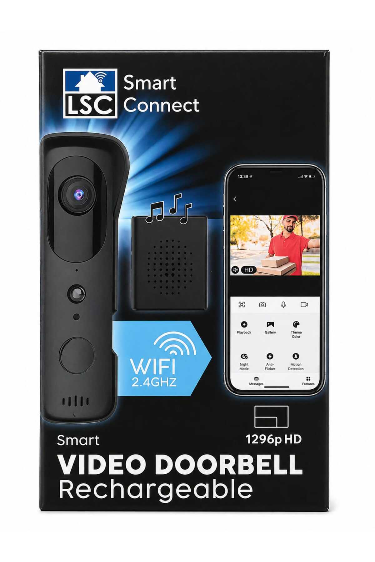 Sonerie Video Inteligentă Wi-Fi – Audio Bidirecțional & Senzor de Mișcare