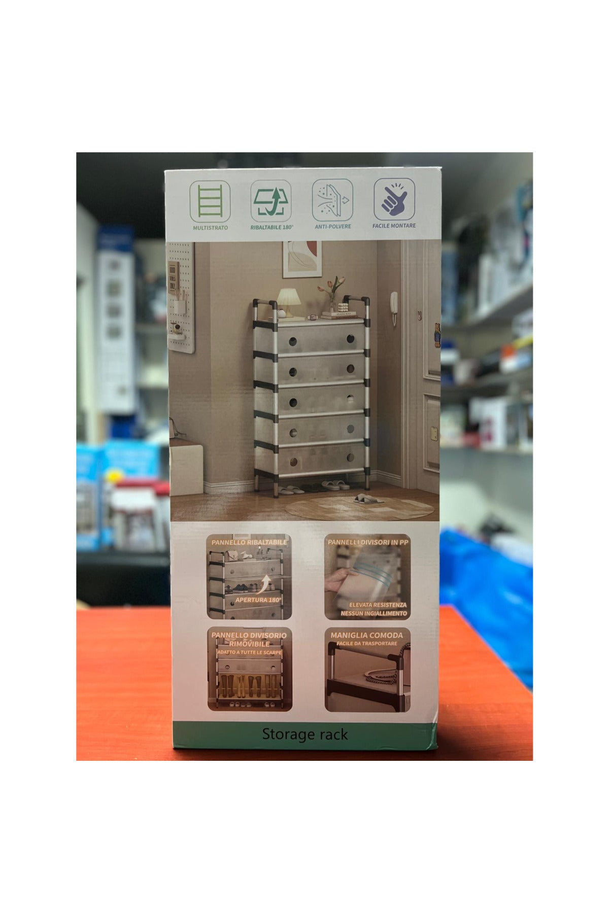 Organizator modular pentru încălțăminte XJ6207, uși transparente, 44x32x127 cm