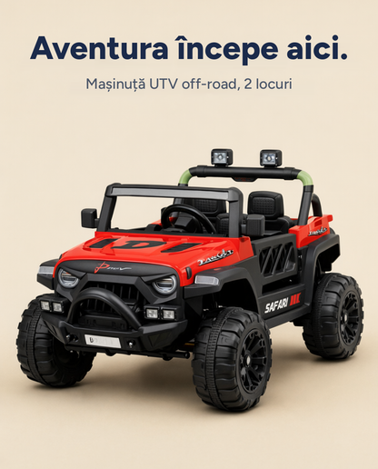 Mașinuță electrică UTV off-road pentru copii, 2 locuri