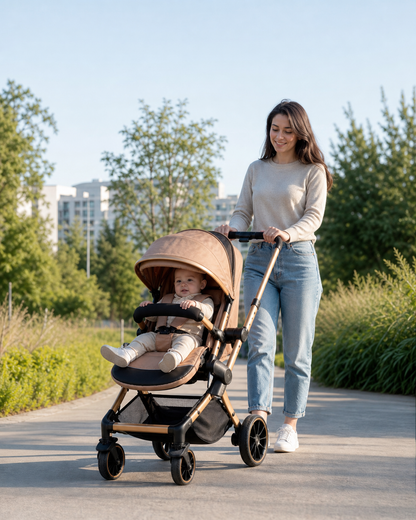 Cărucior Premium Modular pentru Bebeluși – Pliabil, Confortabil & Manevrabil