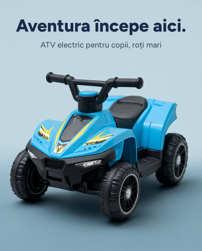 ATV electric pentru copii, roți mari