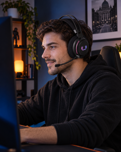 Căști gaming Fresh 'n Rebel Universal Gaming Headset, Bluetooth, 2,4 GHz și cablu