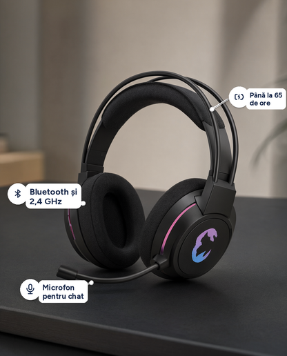 Căști gaming Fresh 'n Rebel Universal Gaming Headset, Bluetooth, 2,4 GHz și cablu