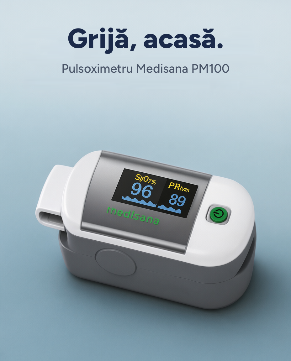 Pulsoximetru de deget Medisana PM100, afișaj OLED