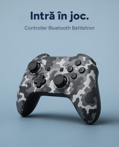 Controller Bluetooth gaming Battletron, compatibil PS4, Nintendo și PC