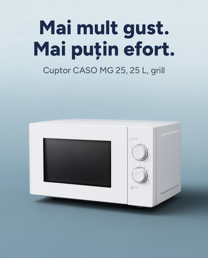Cuptor cu microunde CASO MG 25 Ecostyle Ceramic, 25 L, cu grill