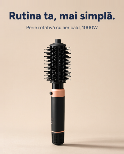 Perie rotativă cu aer cald Magic Hot Air Styler 1000W, 3 trepte