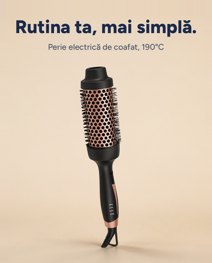 Perie electrică de coafat ELLE Hot Hair Curler Brush, 190°C