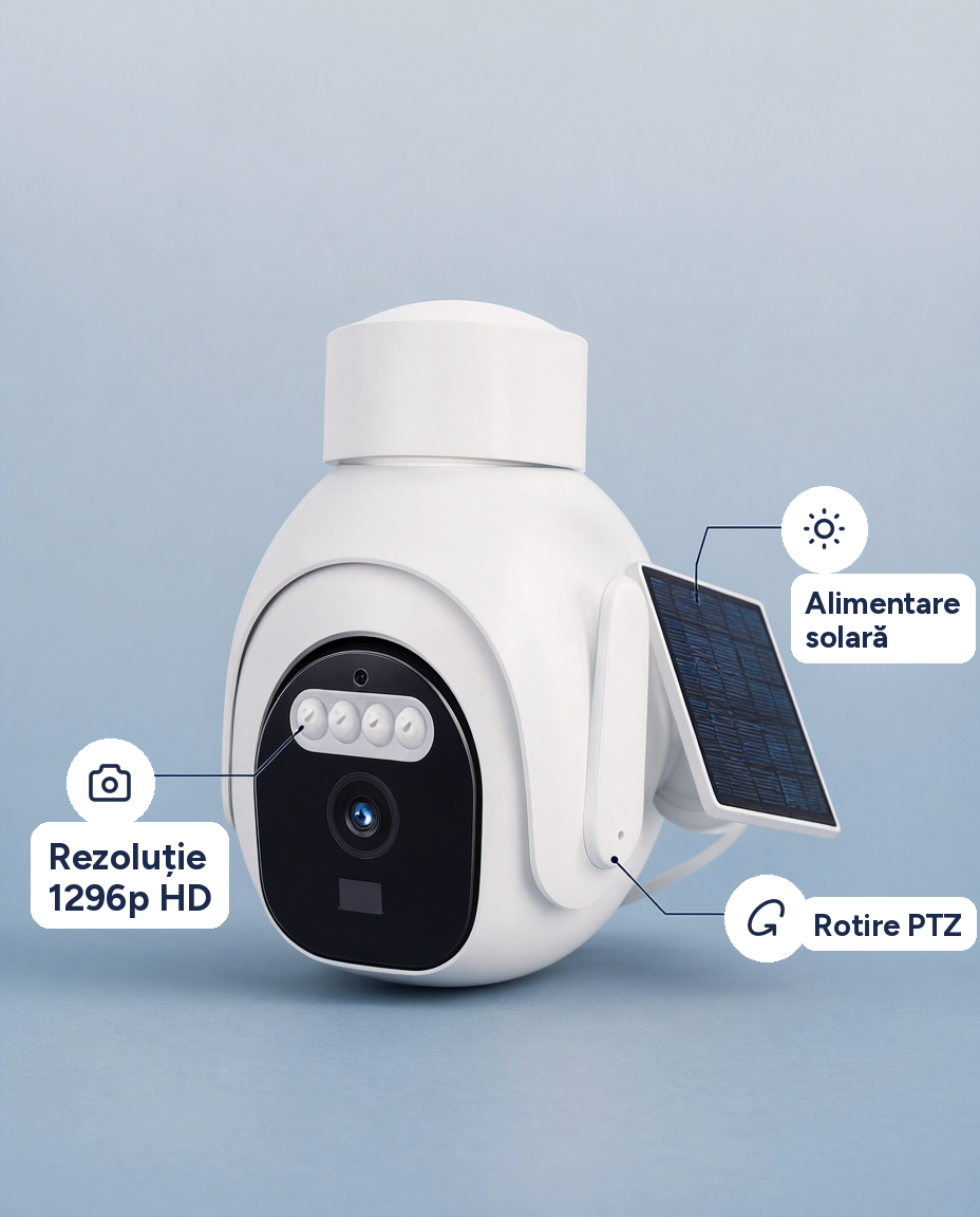 Cameră de supraveghere exterior LSC Smart Connect, solară, PTZ, 1296p