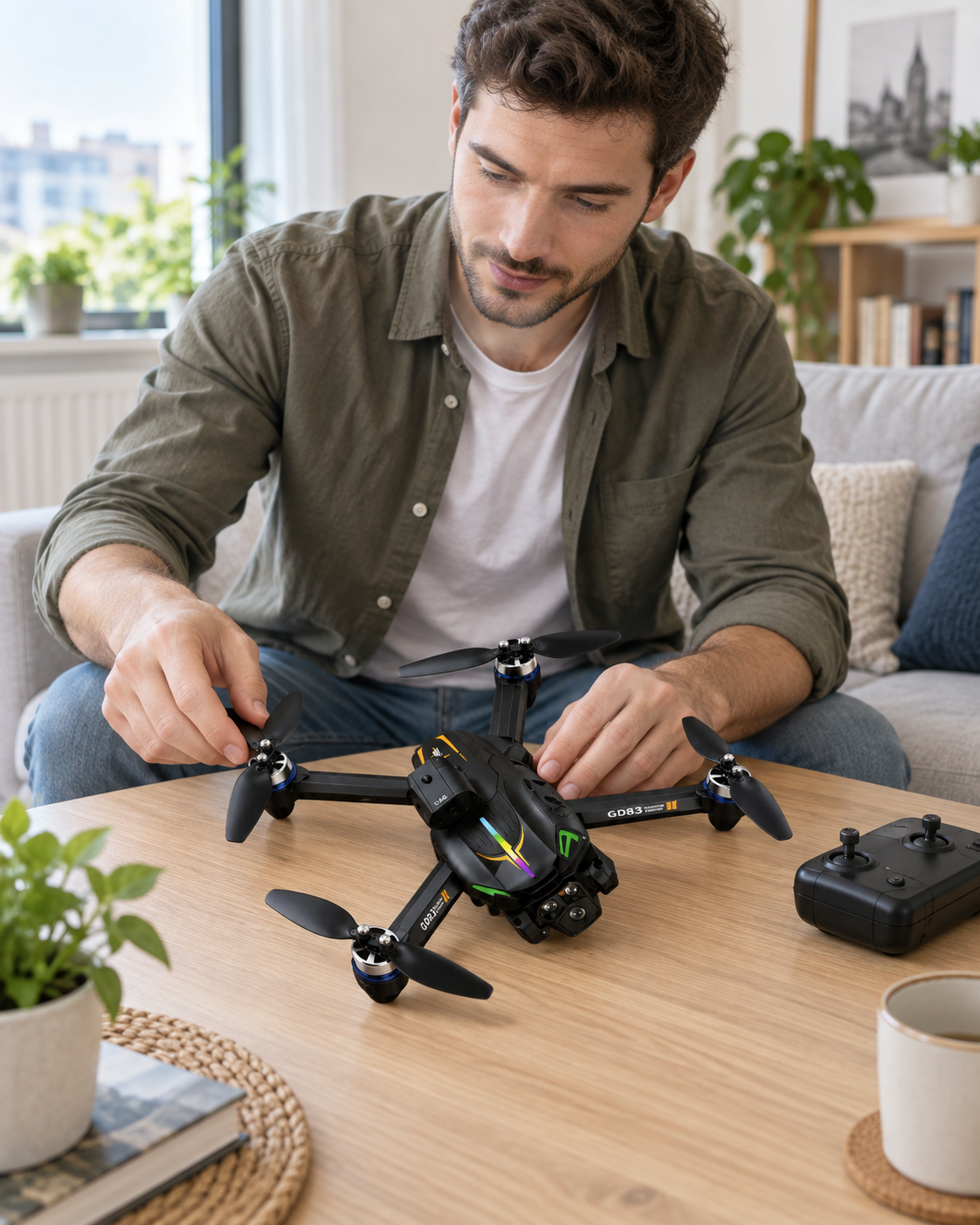 Dronă GD83 cu cameră HD, 2,4 GHz, evitare obstacole
