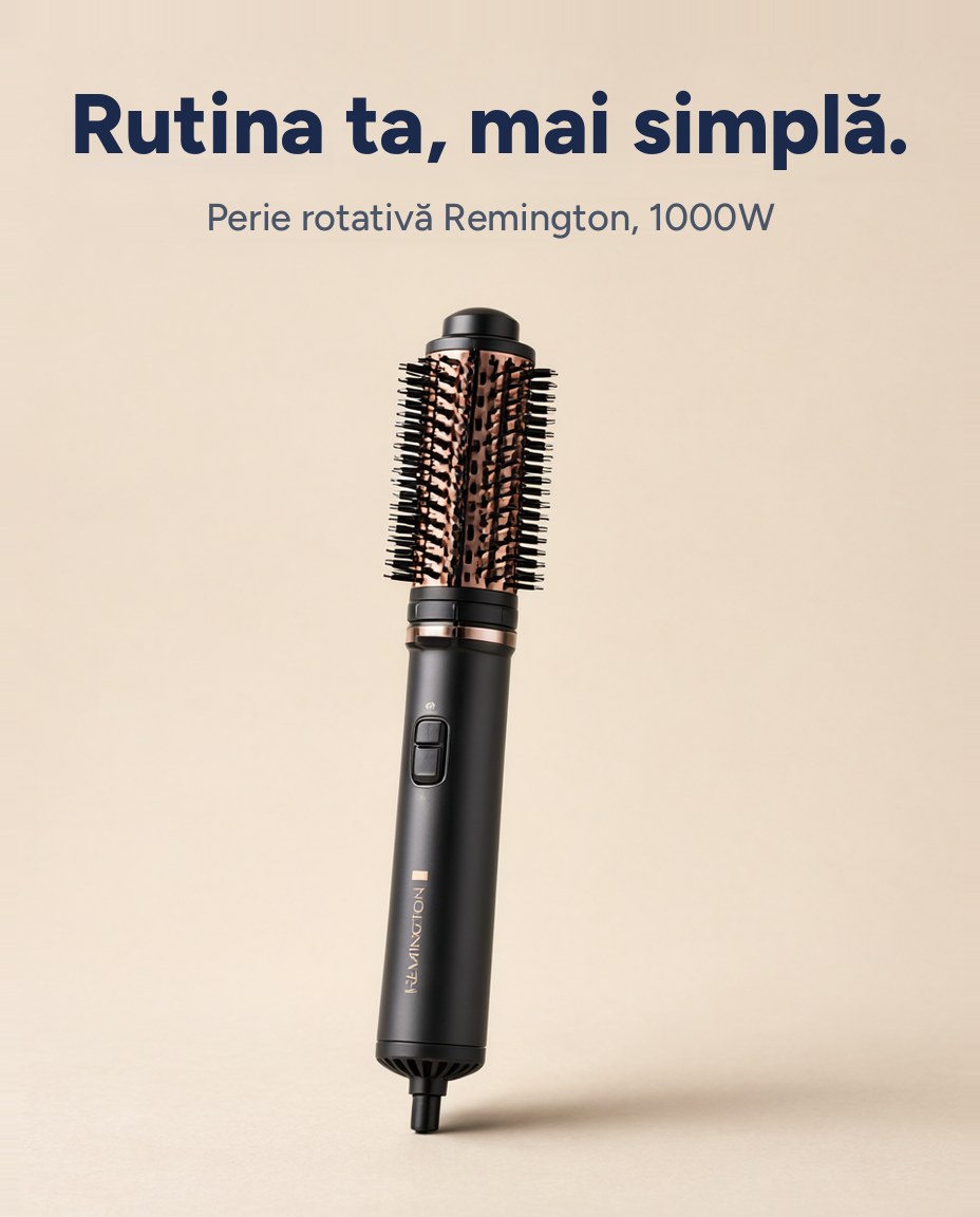 Perie rotativă cu aer cald Remington Keratin Protect, 1000W