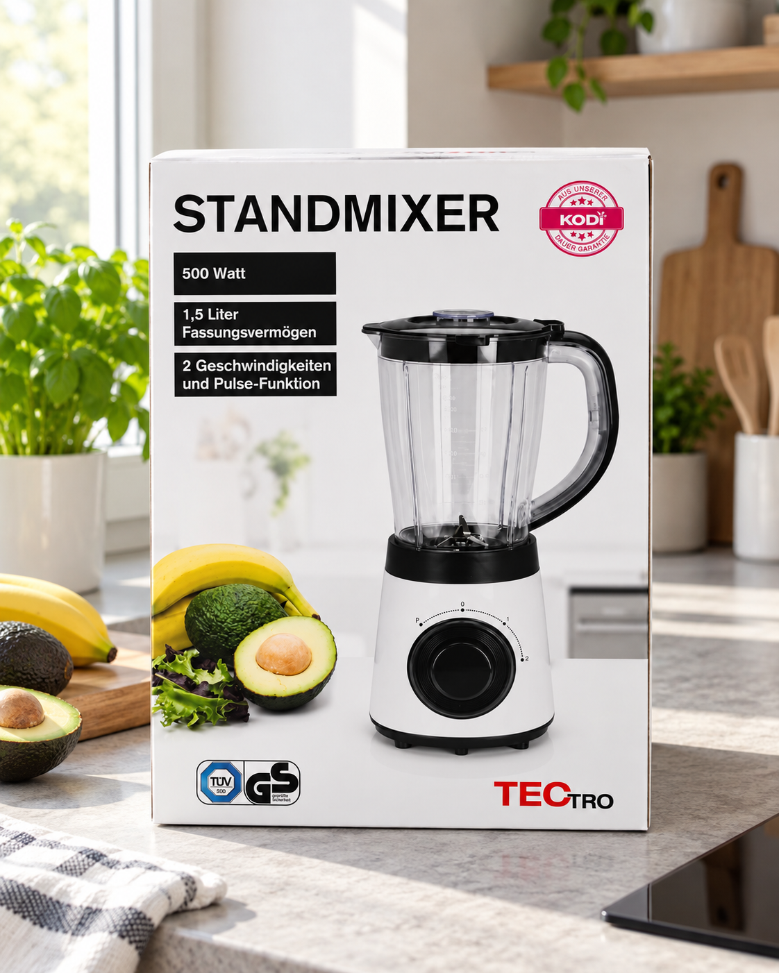 Blender Tectro Standmixer 500W, 1,5 L, 2 viteze