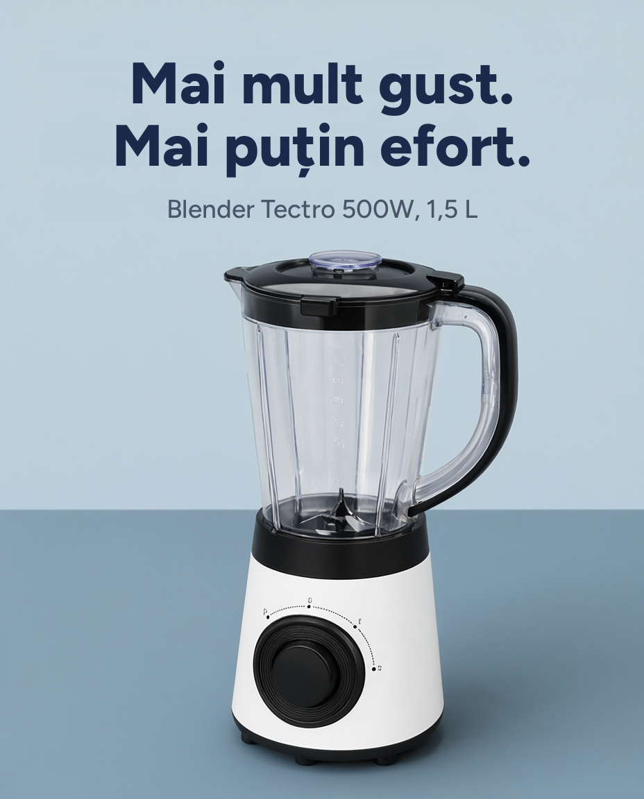 Blender Tectro Standmixer 500W, 1,5 L, 2 viteze