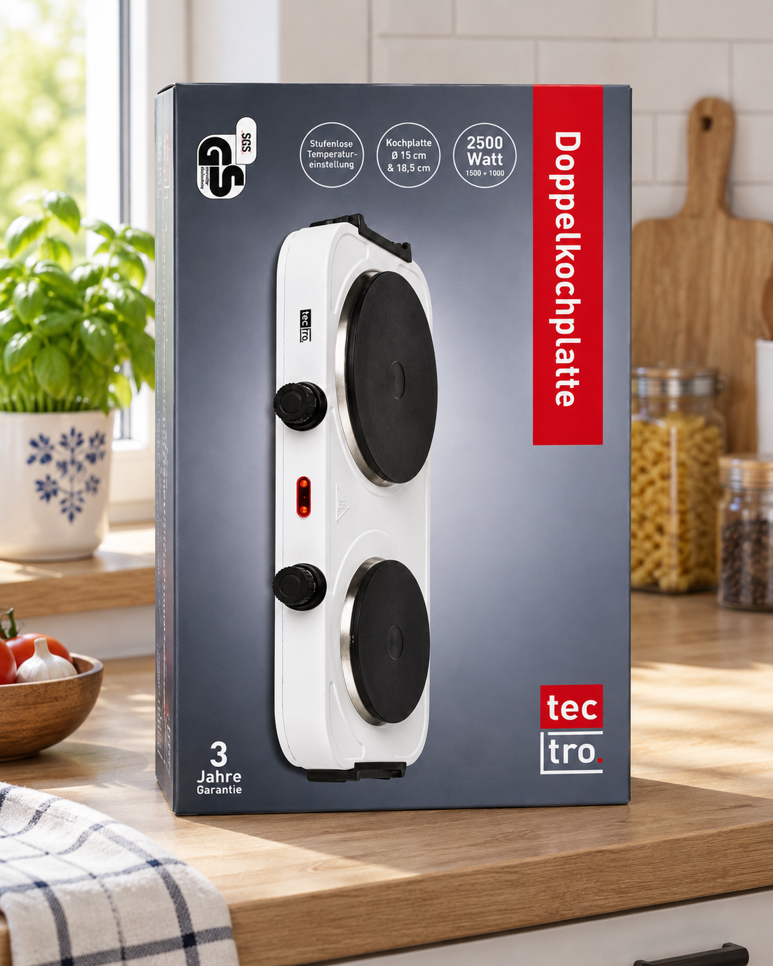 Plită electrică dublă Tectro 2500W
