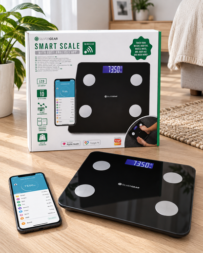 Cântar inteligent Silvergear Smart Scale, 16 măsurători, aplicație