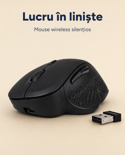 Mouse wireless silențios, reîncărcabil