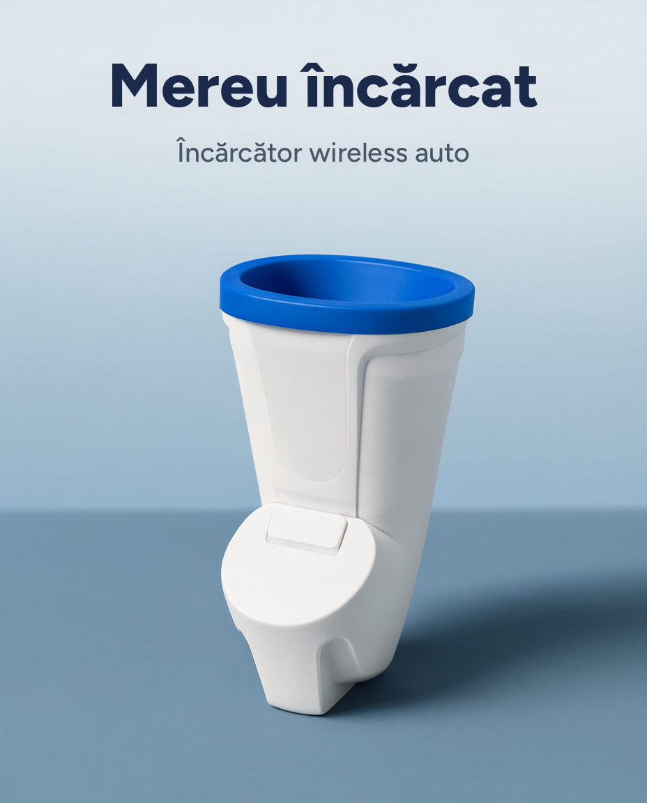 Încărcător wireless auto pentru suportul de pahare