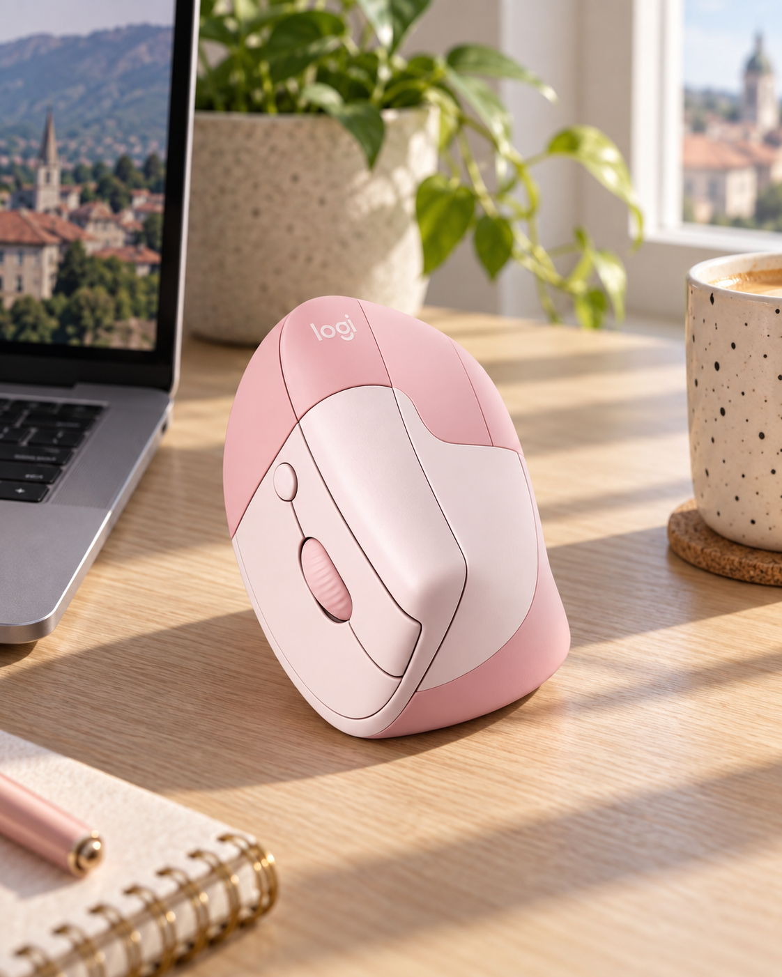 Mouse wireless Logitech (Logi), ergonomic, silențios