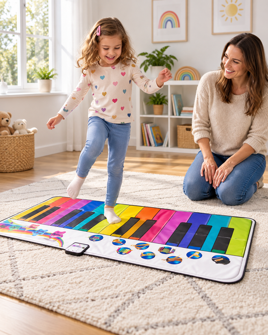 Covor muzical XXL pentru copii Piano Dance Mat, 24 de taste
