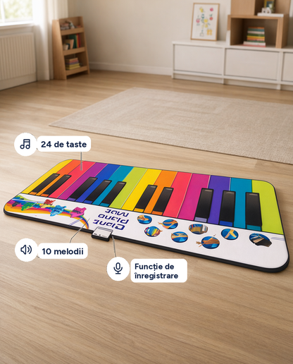 Covor muzical XXL pentru copii Piano Dance Mat, 24 de taste