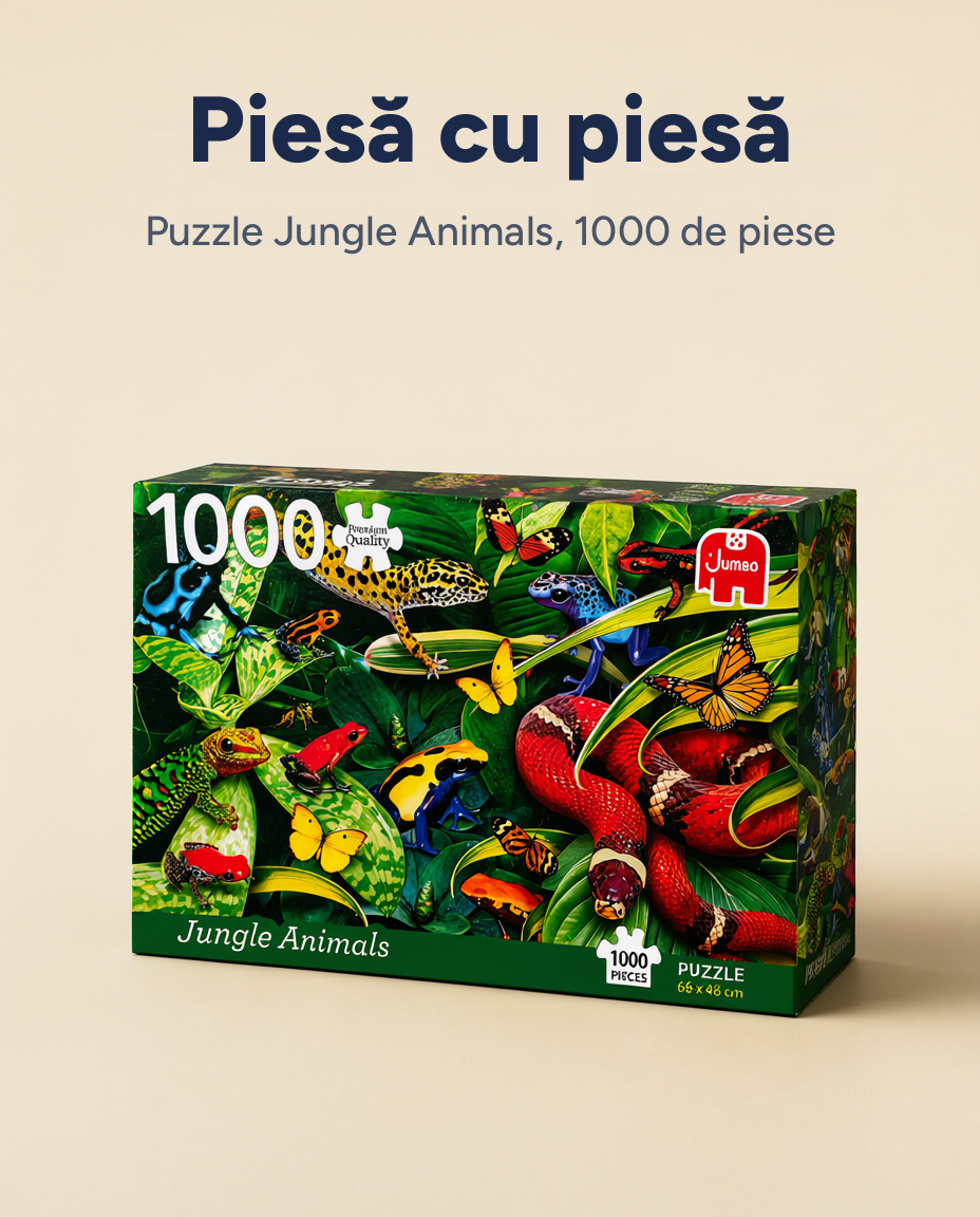 Puzzle Jungle Animals, 1000 de piese
