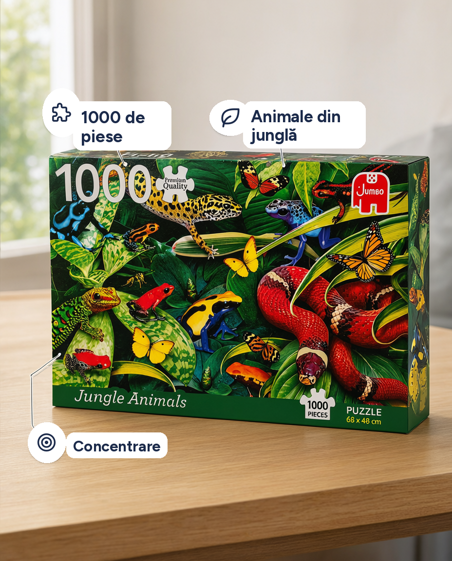 Puzzle Jungle Animals, 1000 de piese