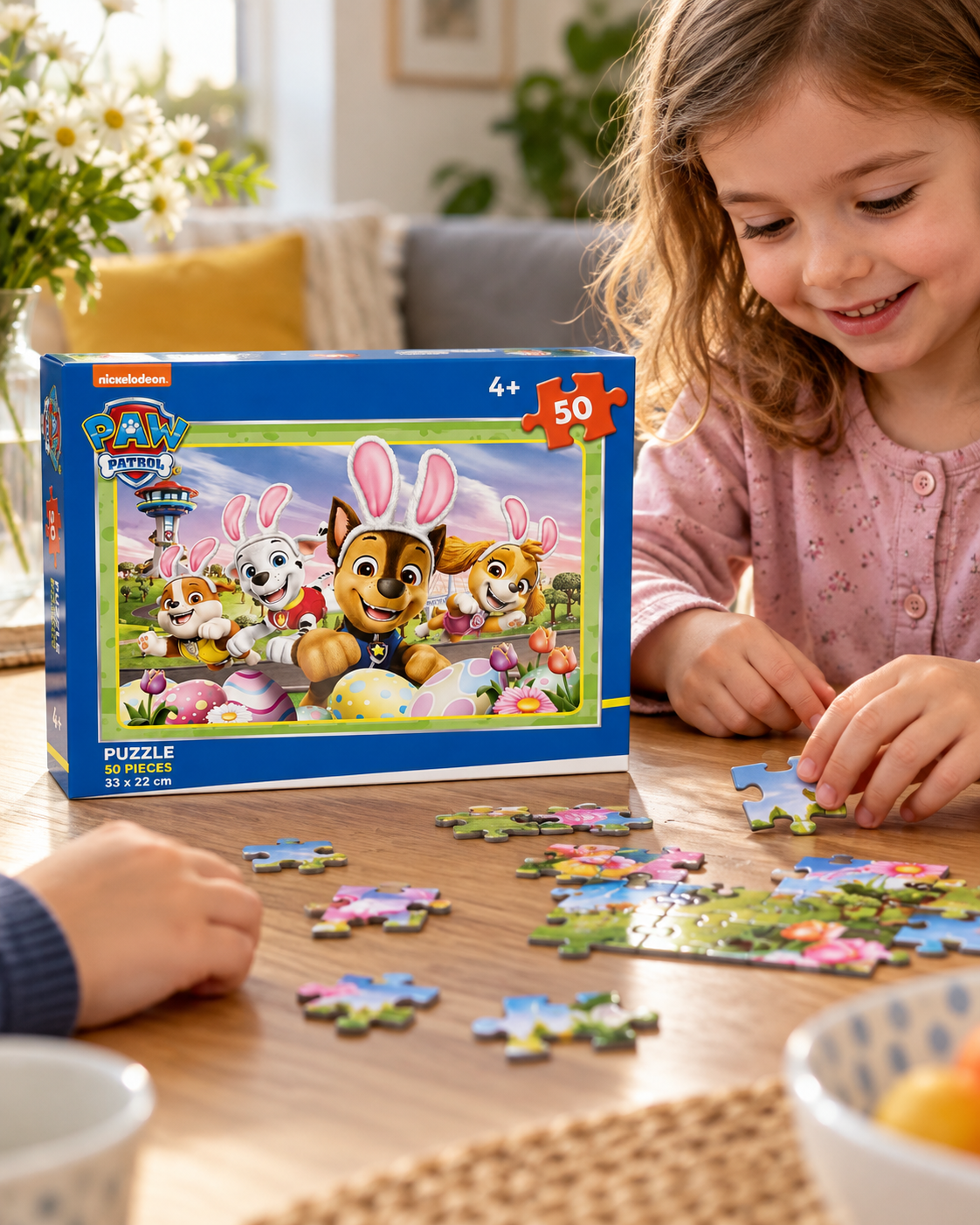 Puzzle pentru copii cu personaje de desene animate, 50 de piese