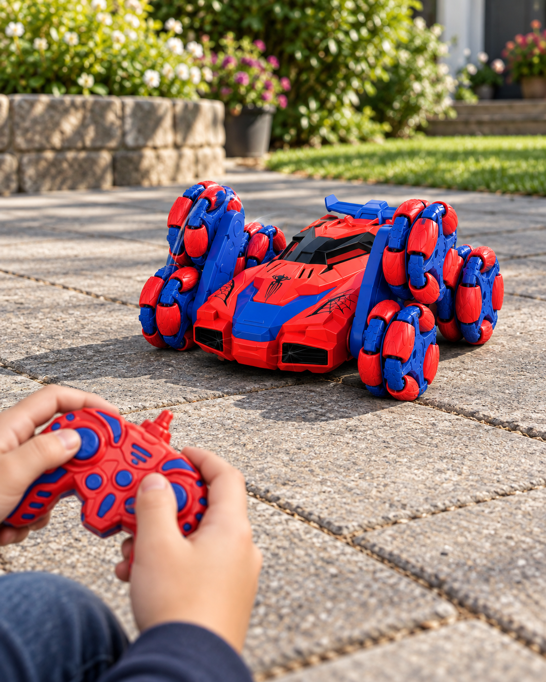 Mașină cu telecomandă Super Laser 6WD Sprayer Stunt Car, efect de abur