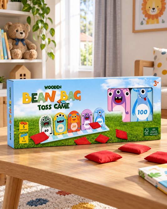 Joc de aruncat săculeți din lemn Wooden Bean Bag Toss