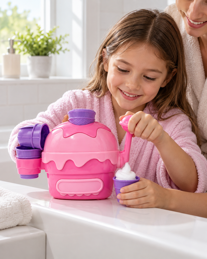Joc de baie Bath Foam Ice Cream Maker, înghețată din spumă