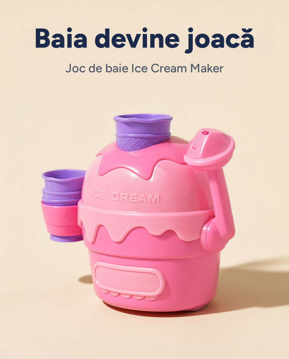 Joc de baie Bath Foam Ice Cream Maker, înghețată din spumă