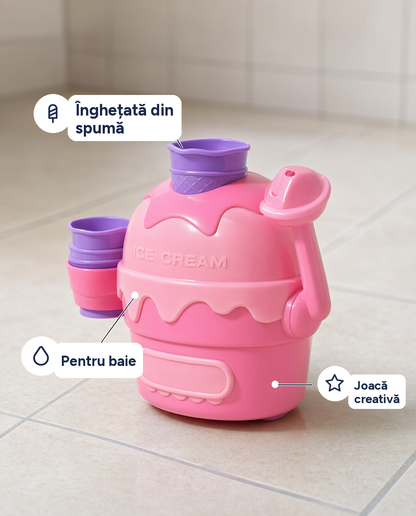 Joc de baie Bath Foam Ice Cream Maker, înghețată din spumă