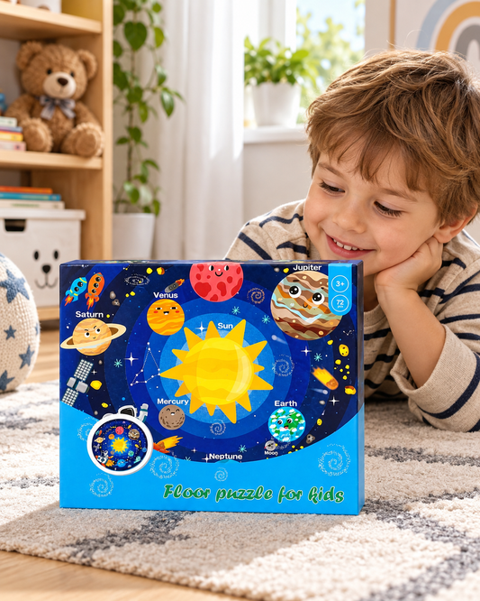 Puzzle de podea pentru copii cu tematică spațială, Floor Puzzle