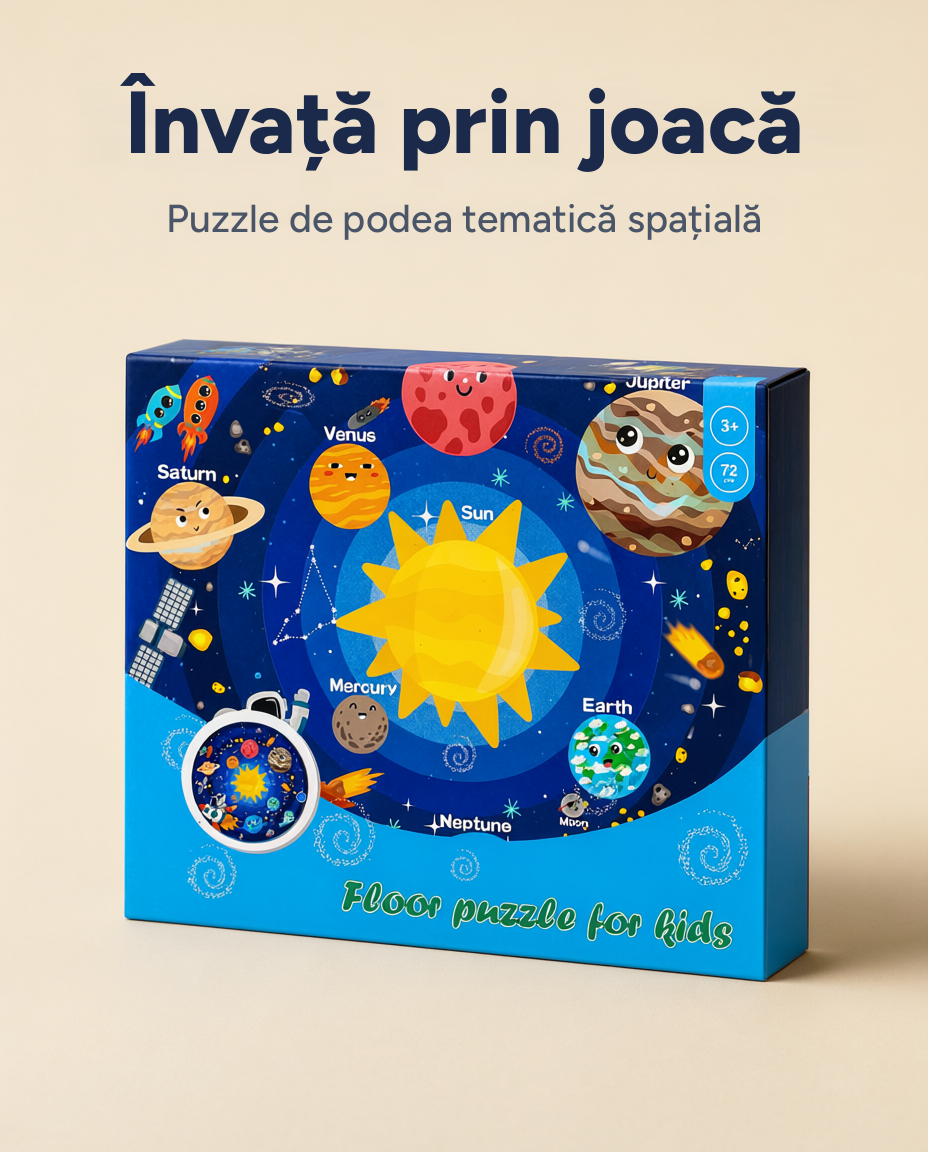 Puzzle de podea pentru copii cu tematică spațială, Floor Puzzle