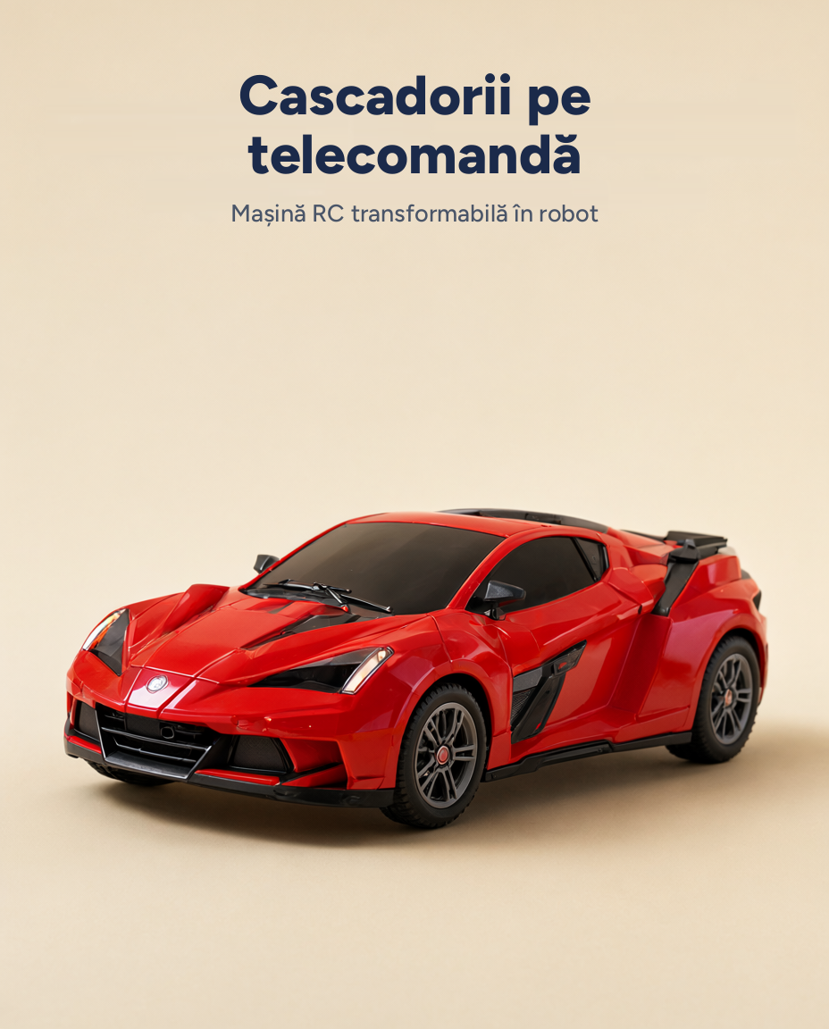 Mașină cu telecomandă transformabilă în robot, 2 în 1