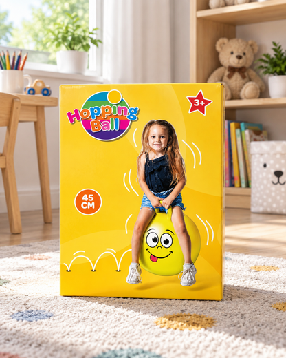 Minge săritoare Hopping Ball pentru copii, 45 cm, cu mânere