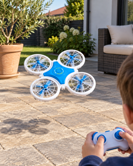 Dronă pentru copii cu lumini LED, giroscop 6 axe, decolare automată