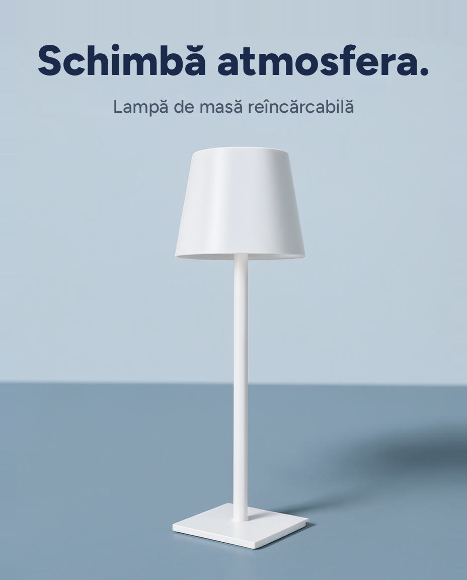 Lampă de masă reîncărcabilă, design minimalist