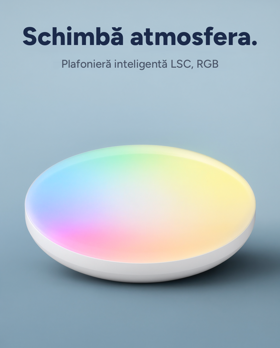 Plafonieră inteligentă LSC Smart Connect, 1800 lm, RGB și alb reglabil, Wi-Fi