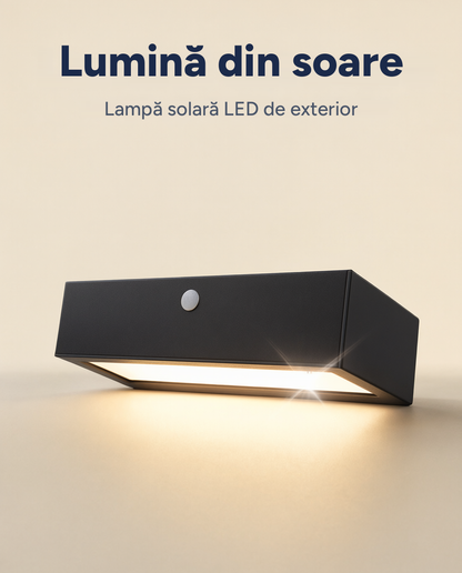 Lampă solară LED de exterior cu senzor de mișcare, iluminare sus-jos