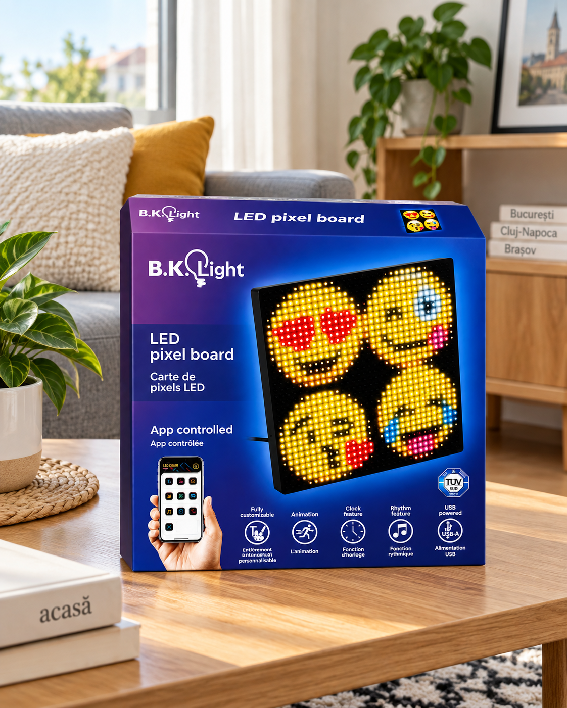 Panou LED pixel B.K. Light, control din aplicație
