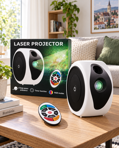 Proiector laser galaxie RGB cu telecomandă și timer