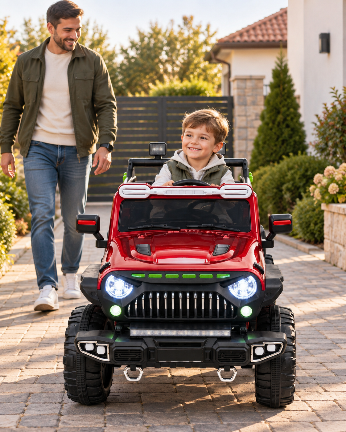 Mașinuță electrică Off-Road Jeep BH-898 pentru copii, 12V, 4x4, telecomandă 2,4 GHz