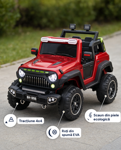 Mașinuță electrică Off-Road Jeep BH-898 pentru copii, 12V, 4x4, telecomandă 2,4 GHz