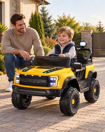 Mașină electrică SUV off-road JR-E903 pentru copii, 12V, 4x4, lumini și muzică