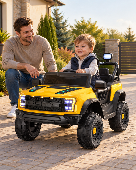 Mașină electrică SUV off-road JR-E903 pentru copii, 12V, 4x4, lumini și muzică