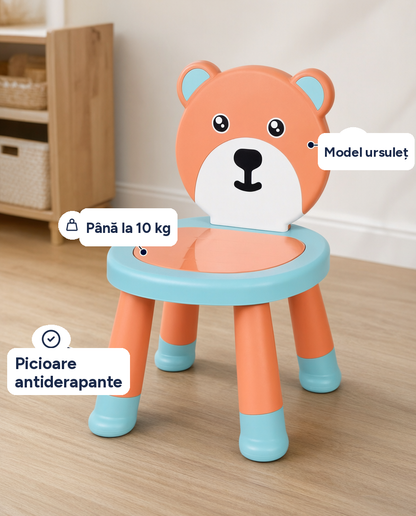 Scăunel modular pentru copii, plastic, picioare antiderapante