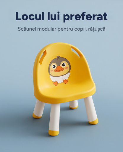 Scăunel modular pentru copii, plastic, picioare antiderapante